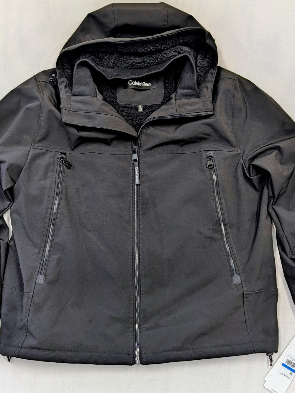 Calvin Klein Men's Sherpa Lined Infinite Stretch Soft Shell Jacket Hood NWT XL